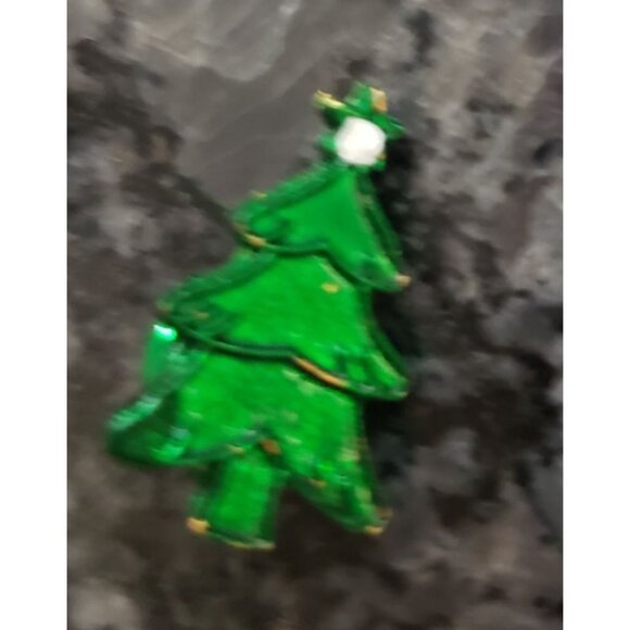 Vintage Christmas Brooch Pin Lot of 5 Santa, ear Tree, Dangeling Cow - Picture 7 of 15